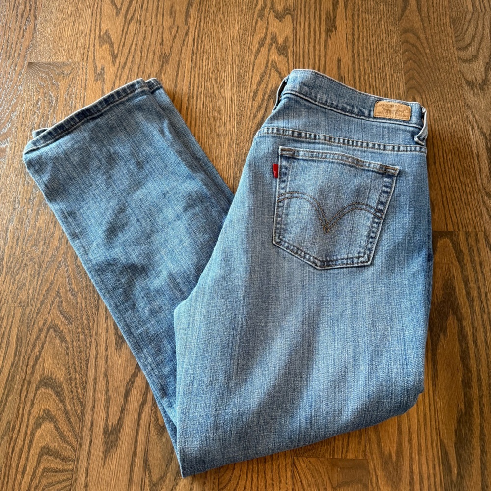Levi's classic 505 Straight Leg Blue Jeans size 14S - Picture 3 of 10